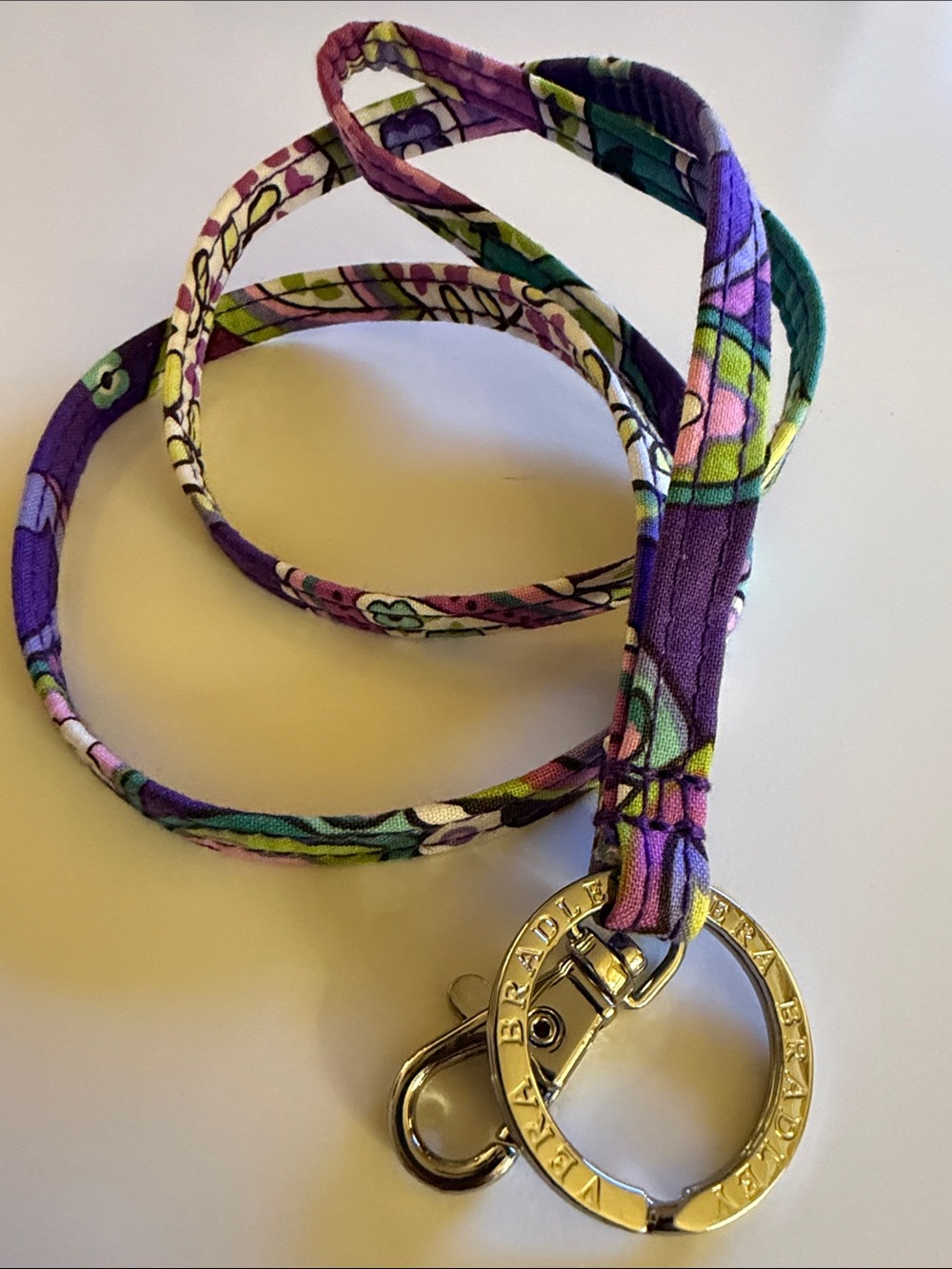 Vera Bradley Heather pattern never used key lanyard original classic loop design